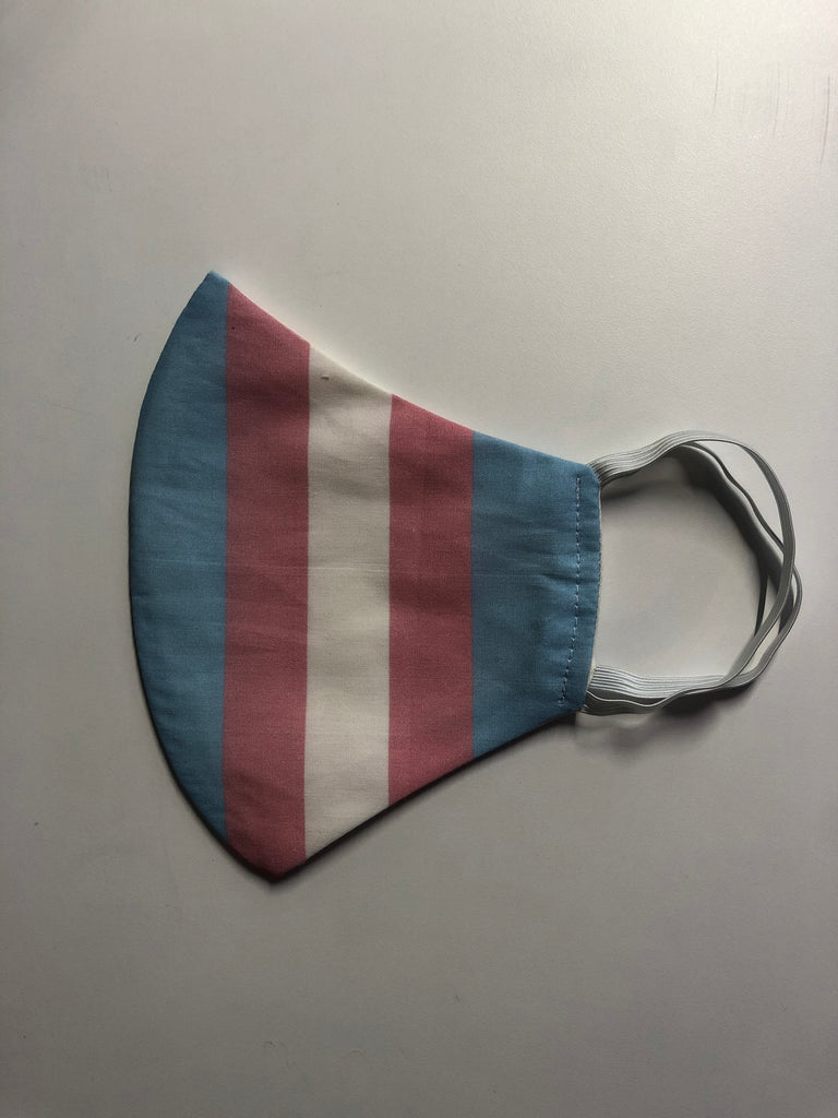 Trans Flag Face Covering