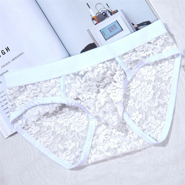 Slip mit rosa Spitze