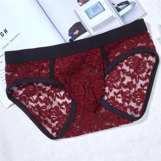 Slip mit rosa Spitze
