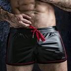 Shorts aus veganem Leder