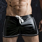Shorts aus veganem Leder