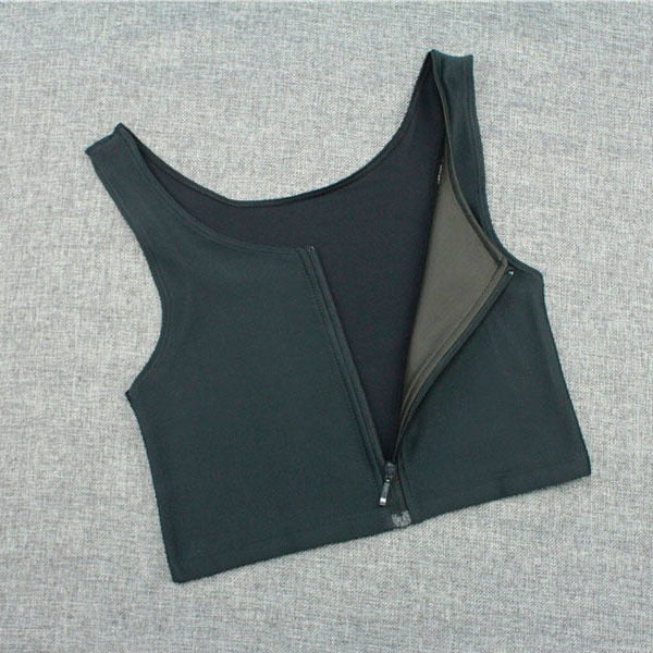 Summer Comfortable Corset  Breast Binder Bamboo Charcoal Zipper Corset  (Large size S-3XL)