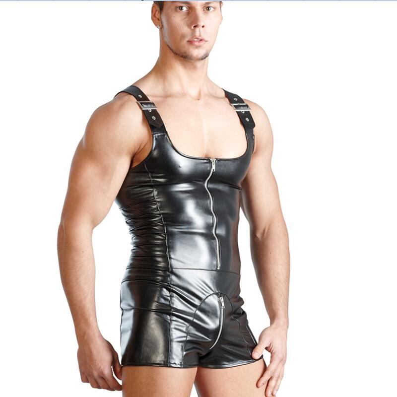 Leather Singlet Overall Shorts L/xl on sale